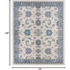 image:imageNourison Home Essentials Outdoor Ivory Blue 5 x 7 Area Rug Easy Clean Non Shedding Bed Room Living Room Dining Room Deck Backyard Patio 5x7Ivory Blue
