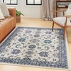 image:imageNourison Home Essentials Outdoor Ivory Blue 5 x 7 Area Rug Easy Clean Non Shedding Bed Room Living Room Dining Room Deck Backyard Patio 5x7Ivory Blue