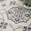 image:imageNourison Home Essentials Outdoor Ivory Blue 5 x 7 Area Rug Easy Clean Non Shedding Bed Room Living Room Dining Room Deck Backyard Patio 5x7Ivory Blue