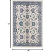 image:imageNourison Home Essentials Outdoor Ivory Blue 5 x 7 Area Rug Easy Clean Non Shedding Bed Room Living Room Dining Room Deck Backyard Patio 5x7Ivory Blue