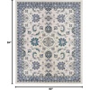 image:imageNourison Home Essentials Outdoor Ivory Blue 5 x 7 Area Rug Easy Clean Non Shedding Bed Room Living Room Dining Room Deck Backyard Patio 5x7Ivory Blue