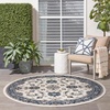 image:imageNourison Home Essentials Outdoor Ivory Blue 5 x 7 Area Rug Easy Clean Non Shedding Bed Room Living Room Dining Room Deck Backyard Patio 5x7Ivory Blue