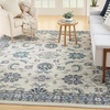 image:imageNourison Home Essentials Outdoor Ivory Blue 5 x 7 Area Rug Easy Clean Non Shedding Bed Room Living Room Dining Room Deck Backyard Patio 5x7Ivory Blue