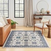 image:imageNourison Home Essentials Outdoor Ivory Blue 5 x 7 Area Rug Easy Clean Non Shedding Bed Room Living Room Dining Room Deck Backyard Patio 5x7Ivory Blue