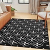 image:imageNourison Home Essentials Outdoor Navy Ivory 5 x 7 Area Rug Easy Cleaning Non Shedding Bed Room Living Room Dining Room Deck Backyard Patio 5x7Black Ivory