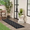 image:imageNourison Home Essentials Outdoor Navy Ivory 5 x 7 Area Rug Easy Cleaning Non Shedding Bed Room Living Room Dining Room Deck Backyard Patio 5x7Black Ivory