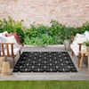 image:imageNourison Home Essentials Outdoor Navy Ivory 5 x 7 Area Rug Easy Cleaning Non Shedding Bed Room Living Room Dining Room Deck Backyard Patio 5x7Black Ivory