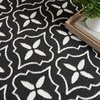 image:imageNourison Home Essentials Outdoor Navy Ivory 5 x 7 Area Rug Easy Cleaning Non Shedding Bed Room Living Room Dining Room Deck Backyard Patio 5x7Black Ivory