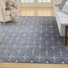 image:imageNourison Home Essentials Outdoor Navy Ivory 5 x 7 Area Rug Easy Cleaning Non Shedding Bed Room Living Room Dining Room Deck Backyard Patio 5x7Blue Ivory