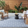 image:imageNourison Home Essentials Outdoor Navy Ivory 5 x 7 Area Rug Easy Cleaning Non Shedding Bed Room Living Room Dining Room Deck Backyard Patio 5x7Blue Ivory