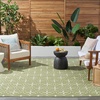 image:imageNourison Home Essentials Outdoor Navy Ivory 5 x 7 Area Rug Easy Cleaning Non Shedding Bed Room Living Room Dining Room Deck Backyard Patio 5x7Green Ivory