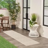 image:imageNourison Home Essentials Outdoor Navy Ivory 5 x 7 Area Rug Easy Cleaning Non Shedding Bed Room Living Room Dining Room Deck Backyard Patio 5x7Ivory Beige