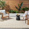 image:imageNourison Home Essentials Outdoor Navy Ivory 5 x 7 Area Rug Easy Cleaning Non Shedding Bed Room Living Room Dining Room Deck Backyard Patio 5x7Ivory Beige