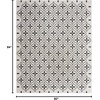 image:imageNourison Home Essentials Outdoor Navy Ivory 5 x 7 Area Rug Easy Cleaning Non Shedding Bed Room Living Room Dining Room Deck Backyard Patio 5x7Ivory Black
