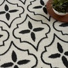 image:imageNourison Home Essentials Outdoor Navy Ivory 5 x 7 Area Rug Easy Cleaning Non Shedding Bed Room Living Room Dining Room Deck Backyard Patio 5x7Ivory Black