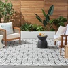 image:imageNourison Home Essentials Outdoor Navy Ivory 5 x 7 Area Rug Easy Cleaning Non Shedding Bed Room Living Room Dining Room Deck Backyard Patio 5x7Ivory Black