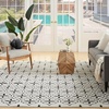 image:imageNourison Home Essentials Outdoor Navy Ivory 5 x 7 Area Rug Easy Cleaning Non Shedding Bed Room Living Room Dining Room Deck Backyard Patio 5x7Ivory Black