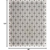 image:imageNourison Home Essentials Outdoor Navy Ivory 5 x 7 Area Rug Easy Cleaning Non Shedding Bed Room Living Room Dining Room Deck Backyard Patio 5x7Ivory Black