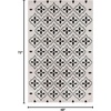 image:imageNourison Home Essentials Outdoor Navy Ivory 5 x 7 Area Rug Easy Cleaning Non Shedding Bed Room Living Room Dining Room Deck Backyard Patio 5x7Ivory Black