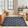 image:imageNourison Home Essentials Outdoor Navy Ivory 5 x 7 Area Rug Easy Cleaning Non Shedding Bed Room Living Room Dining Room Deck Backyard Patio 5x7Navy Ivory