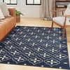 image:imageNourison Home Essentials Outdoor Navy Ivory 5 x 7 Area Rug Easy Cleaning Non Shedding Bed Room Living Room Dining Room Deck Backyard Patio 5x7Navy Ivory