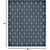 image:imageNourison Home Essentials Outdoor Navy Ivory 5 x 7 Area Rug Easy Cleaning Non Shedding Bed Room Living Room Dining Room Deck Backyard Patio 5x7Navy Ivory