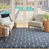 image:imageNourison Home Essentials Outdoor Navy Ivory 5 x 7 Area Rug Easy Cleaning Non Shedding Bed Room Living Room Dining Room Deck Backyard Patio 5x7Navy Ivory