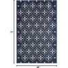 image:imageNourison Home Essentials Outdoor Navy Ivory 5 x 7 Area Rug Easy Cleaning Non Shedding Bed Room Living Room Dining Room Deck Backyard Patio 5x7Navy Ivory