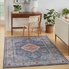 image:imageNourison Home Fulton Blue 5 x 7 Area Rug  Easy Clean Non Shedding Bed Room Living Room Dining Room Kitchen 5 x 7Blue