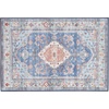 image:imageNourison Home Fulton Blue 5 x 7 Area Rug  Easy Clean Non Shedding Bed Room Living Room Dining Room Kitchen 5 x 7Blue