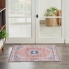 image:imageNourison Home Fulton Blue 5 x 7 Area Rug  Easy Clean Non Shedding Bed Room Living Room Dining Room Kitchen 5 x 7Coral