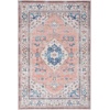 image:imageNourison Home Fulton Blue 5 x 7 Area Rug  Easy Clean Non Shedding Bed Room Living Room Dining Room Kitchen 5 x 7Coral