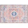 image:imageNourison Home Fulton Blue 5 x 7 Area Rug  Easy Clean Non Shedding Bed Room Living Room Dining Room Kitchen 5 x 7Coral