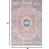 image:imageNourison Home Fulton Blue 5 x 7 Area Rug  Easy Clean Non Shedding Bed Room Living Room Dining Room Kitchen 5 x 7Coral