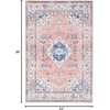 image:imageNourison Home Fulton Blue 5 x 7 Area Rug  Easy Clean Non Shedding Bed Room Living Room Dining Room Kitchen 5 x 7Coral