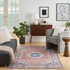 image:imageNourison Home Fulton Blue 5 x 7 Area Rug  Easy Clean Non Shedding Bed Room Living Room Dining Room Kitchen 5 x 7Coral