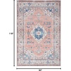 image:imageNourison Home Fulton Blue 5 x 7 Area Rug  Easy Clean Non Shedding Bed Room Living Room Dining Room Kitchen 5 x 7Coral