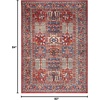 image:imageNourison Home Fulton Red 5 x 7 Area Rug  Easy Clean Non Shedding Bed Room Living Room Dining Room Kitchen 5 x 7Red