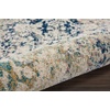 image:imageNourison Home Fusion Traditional CreamBlue 22 x 76 Area Rug Easy Clean Non Shedding Bed Room Living Room Dining Room Kitchen 2x7