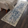 image:imageNourison Home Fusion Traditional CreamBlue 22 x 76 Area Rug Easy Clean Non Shedding Bed Room Living Room Dining Room Kitchen 2x7