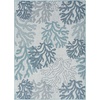 image:imageNourison Home Garden Oasis Coral 3 x 5 Area Rug  Easy Clean Non Shedding Bed Room Living Room Dining Room Kitchen 3 x 5Blue