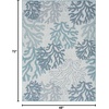 image:imageNourison Home Garden Oasis Coral 3 x 5 Area Rug  Easy Clean Non Shedding Bed Room Living Room Dining Room Kitchen 3 x 5Blue