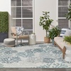 image:imageNourison Home Garden Oasis Coral 3 x 5 Area Rug  Easy Clean Non Shedding Bed Room Living Room Dining Room Kitchen 3 x 5Blue