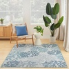 image:imageNourison Home Garden Oasis Coral 3 x 5 Area Rug  Easy Clean Non Shedding Bed Room Living Room Dining Room Kitchen 3 x 5Blue