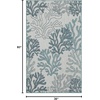 image:imageNourison Home Garden Oasis Coral 3 x 5 Area Rug  Easy Clean Non Shedding Bed Room Living Room Dining Room Kitchen 3 x 5Blue