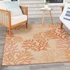 image:imageNourison Home Garden Oasis Coral 3 x 5 Area Rug  Easy Clean Non Shedding Bed Room Living Room Dining Room Kitchen 3 x 5Coral