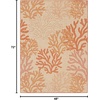 image:imageNourison Home Garden Oasis Coral 3 x 5 Area Rug  Easy Clean Non Shedding Bed Room Living Room Dining Room Kitchen 3 x 5Coral