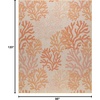 image:imageNourison Home Garden Oasis Coral 3 x 5 Area Rug  Easy Clean Non Shedding Bed Room Living Room Dining Room Kitchen 3 x 5Coral