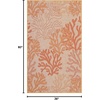 image:imageNourison Home Garden Oasis Coral 3 x 5 Area Rug  Easy Clean Non Shedding Bed Room Living Room Dining Room Kitchen 3 x 5Coral