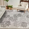 image:imageNourison Home Garden Oasis Coral 3 x 5 Area Rug  Easy Clean Non Shedding Bed Room Living Room Dining Room Kitchen 3 x 5Grey